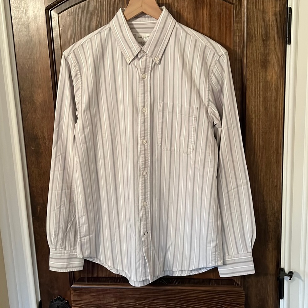 Club Monaco Slim Striped Oxford Shirt